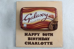 galaxy chocolate bar birthday cake
